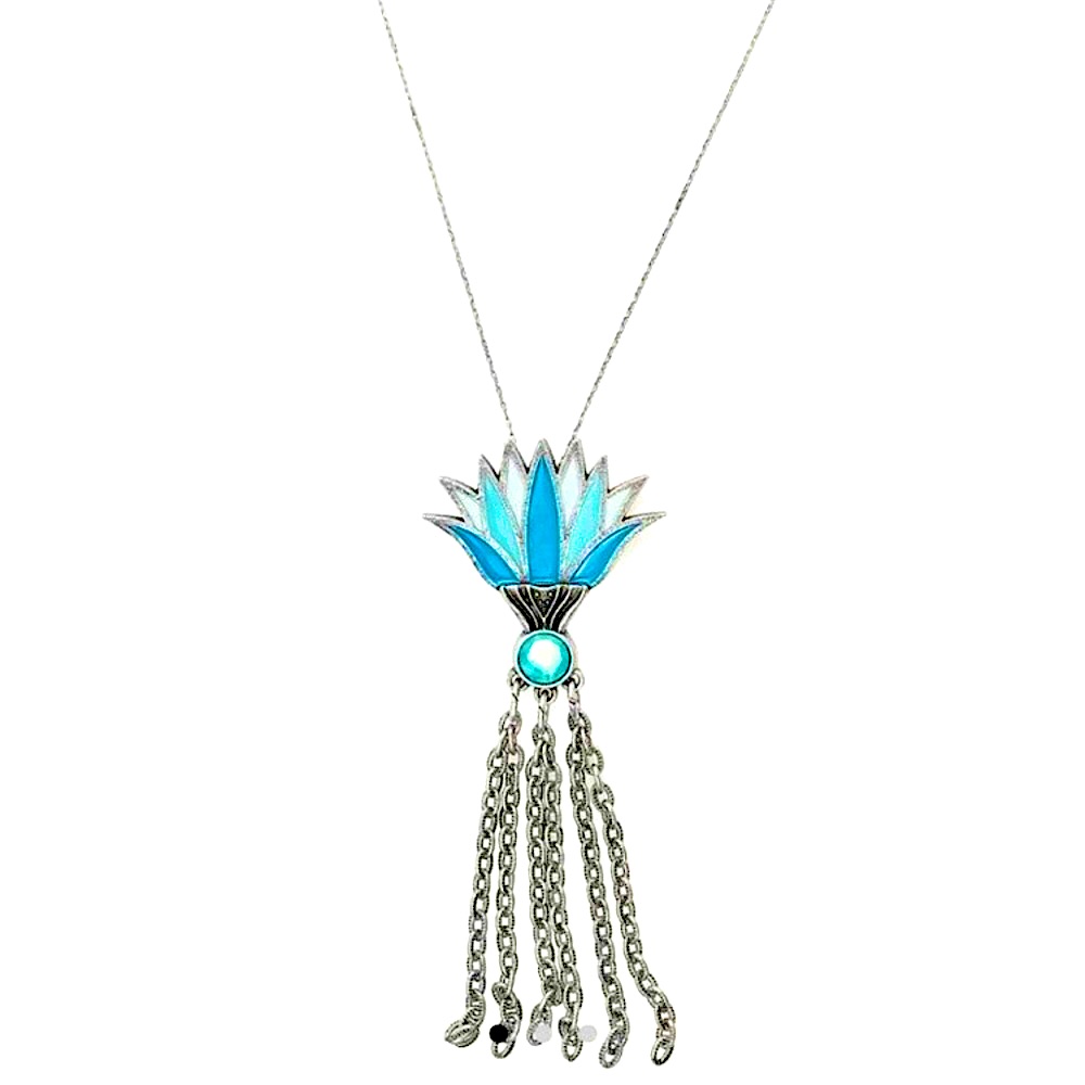 AlexAni Adjustable Blue Lotus Boho Necklace 38$